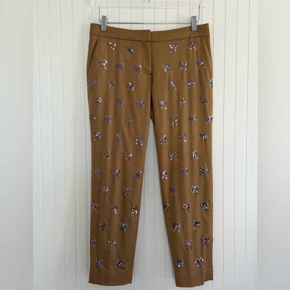 J. Crew Collection Sequin Bow Pant